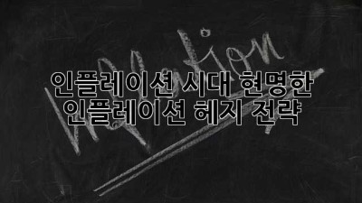 인플레이션 시대, 현명한 인플레이션 헤지 전략